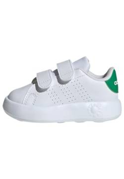 adidas Unisex Baby Advantage Shoes Kids Sneaker, Cloud White/Cloud White/Green, 26 EU von adidas