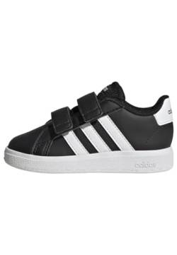 adidas Unisex Baby Grand Court Lifestyle Hook and Loop Shoes Sneaker, Core Black/FTWR White/Core Black, 20 EU von adidas