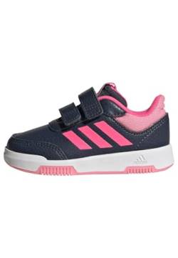 adidas Unisex Baby Tensaur Hook and Loop Shoes Sneaker, Shadow Navy Lucid Pink Bliss Pink, 21 EU von adidas