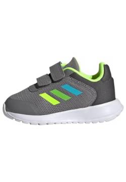 adidas Unisex Baby Tensaur Run Shoes Sneaker, Grey Three/Lucid Lime/Lucid Lemon, 21 EU von adidas