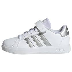 adidas Unisex Kinder Grand Court Sneakers, Ftwr White/Matte Silver/Matte Silver, 29 EU von adidas
