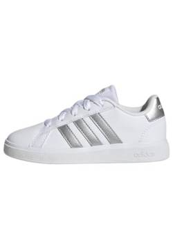 adidas Unisex Kinder Grand Court Sneakers, Ftwr White/Matte Silver/Matte Silver, 36 2/3 EU von adidas