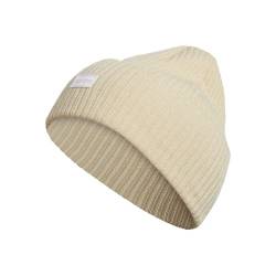 adidas Women's 4 Inch Cuff Fold Beanie, Alumina Beige/White, One Size von adidas