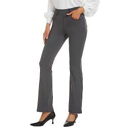 adorence Business Hose Damen: Elegante Hose Damen, Anzughose Damen, Schlaghose Damen - Stilvolle & Bequeme Arbeits- und Freizeithose für den Modernen Alltag -31" Dunkelgrau,XXL von adorence