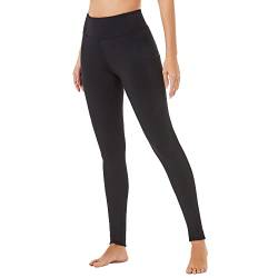 adorence Schwarze Leggings Damen mit Taschen - Dicke & Warme Stoff, Hohe Taille Sportleggings - Bequeme Push Up Leggings - Elastische Damen Fitnesshose für Training & Alltag -L von adorence