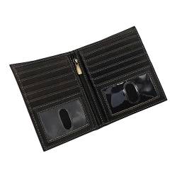 ag wallets Herren RFID Echtes Leder Europäische Bifold Geldbörse Hipster 2 ID Windows, Schwarzer Trüffel Vintage, Einheitsgröße, Lage Bifold Rfid Wallet von ag wallets