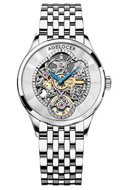 Agelocer Damen Top Marke Mechanische Skelett Automatik Luxus Uhr Elegant Damen Weihnachten Valentinstag, Nk_5301a9, von agelocer