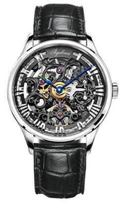 Agelocer Herren Edelstahl Skelett Mechanische Automatik Luxus Uhr, Ri:5402a1, Armband von agelocer