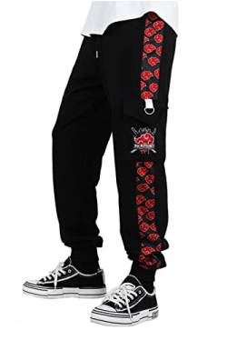 agfosa Akatsuki Cargo Hose Anime Ninja Sporthose Jogginghose Herren Jogger Trainingshose Itachi Cosplay XXL von agfosa