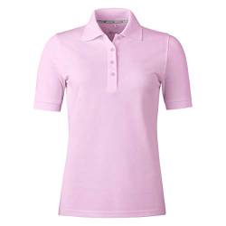 agon Damen Pique Polo-Shirt - Kurzarm-Shirt mit Knopfleiste für Frauen, bügelfrei und atmungsaktiv, für Sport und Business, Made in EU Hellorchidee 42/XL von agon