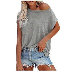 T-Shirt Damen Sommer Oberteile Prägnant Drucken Kurzarm Tee Tops Casual Rundhals Shirt Hemd Bluse Teenager Mädchen aijofi von aijofi