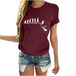 aijofi T-Shirt Damen Sommer Oberteile Sonnenblume Blumen Drucken Kurzarm Tee Tops Casual Rundhals Shirt Hemd Bluse Female Teenager Mädchen von aijofi