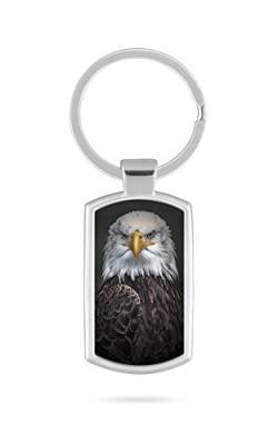 Schlüsselanhänger mit Gravur Wunschtext Name Adler Eagle von aina