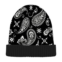 ALAZA Beanie für Damen Herren Wintermütze Reversible Skull Knit Cap, Multi 1, M/L von alaza