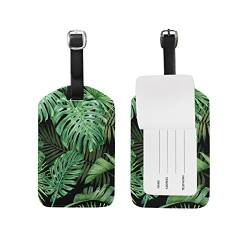 ALAZA Tropical Palm Blätter Gepäck-Marke PU-Leder Tasche Koffer-Gepäck-Aufkleber von alaza