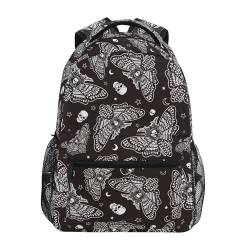 Kinderrucksack, Schultasche Magic Skulls Große Kapazität Studenten Büchertasche Rucksack Rucksack Rucksack für Jungen Mädchen Erwachsene Teenager, Totenköpfe 185, Einheitsgröße, Kinderrucksack von alaza