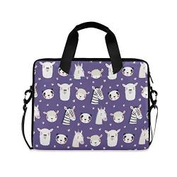 Laptoptasche, weißer Marmor, Computerhülle, Laptop-Handtaschen, Aktentasche mit Gurt und Griff, für Jungen, Mädchen, Frauen, Männer, 35,6 cm, 39,6 cm, 39,6 cm, Einhorn 165, Einheitsgröße von alaza