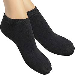 alber's SNEAKER - 5 Paar - Kurze Baumwollsocken, Sneaker-Socken, Mini Socken für Herren, Damen, Unisex | Schwarz | 42-45 von alber's