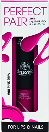 alessandro Perfect Pair 2in1 Lippenstift & Nagellack Pink Diva, 10 g von alessandro