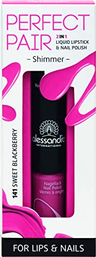 alessandro Perfect Pair 2in1 Lippenstift & Nagellack Sweet Blackberry, 10 g von alessandro