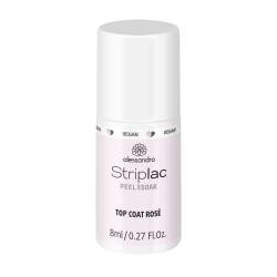 alessandro Striplac Peel or Soak -VEGAN- TOP COAT ROSÉ - LED-Überlack für eine zartrosa Farblackierung - Für perfekte Nägel in 15 Minuten, 8ml von alessandro