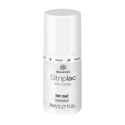 alessandro Striplac Top Coat Shimmer - UV-Überlack für ein schimmerndes Finish & brillianten Glanz – Schnelltrocknend und schützend – Vegan und tierversuchsfrei – 8 ml von alessandro