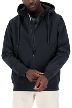 ALIFE AND KICKIN AyanAK A - Leichte Übergangsjacke Herren, Kurze Jacke mit Kapuze und Hohem Kragen, Windabweisende Sportive Frühlingsjacke in Gerader Passform Herren Übergangsjacke, Jacke marine L von alife & kickin