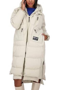 ALIFE AND KICKIN RihannaAK A Puffer Coat - Winterjacke Damen, Warm Gefütterte Steppmantel mit Kapuze, Modische Lange Puffer Jacke in Daunenoptik, Damen Winterjacke, Jacke pumice S von alife & kickin