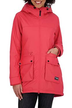 ALIFE and Kickin AudreyAK Raincoat Damen Langjacke, Übergangsjacke Fuchsia XS von alife & kickin