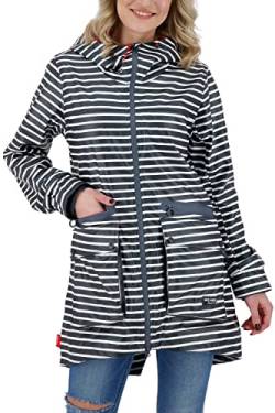 ALIFE and Kickin AudreyAK Raincoat Damen leichte Jacke, Übergangsjacke Marine XL von alife & kickin