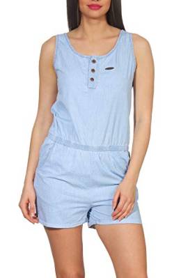 ALIFE and Kickin Jolie Jumpsuit Damen Light Denim Circles L von alife & kickin