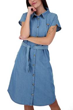 ALIFE and Kickin MaeveAK DNM A Shirt Dress Damen Sommerkleid, Kleid Light Denim Washed XS von alife & kickin