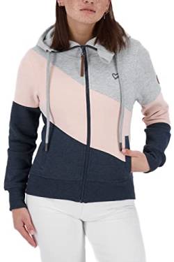 ALIFE and Kickin SteffiAK A Sweatjacket Damen Kapuzensweatjacke, Sweatjacke Marine Melange S von alife & kickin