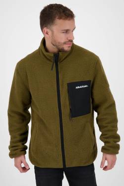 Alife and Kickin Herren Teddyjacke RoccoAK G - warm, weich & stylish Dunkelgrün von alifeandkickin