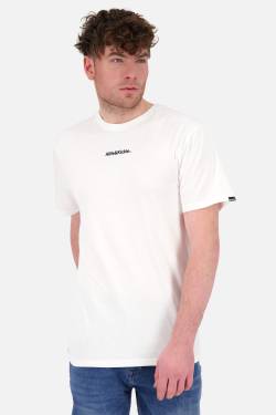 Alife and Kickin T-Shirt Herren: AlfieAK E mit markanter Logostickerei Weiß von alifeandkickin