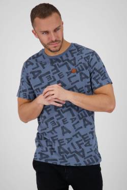 Alloverprint-Design für Männer mit dem T-Shirt NicAK B Dunkelblau von alifeandkickin