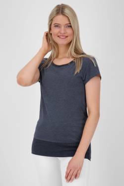 Bereit für den Sommer: CocoAK A T-Shirt mit betonter Silhouette für Damen Dunkelblau von alifeandkickin