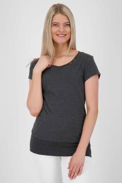 Bereit für den Sommer: CocoAK A T-Shirt mit betonter Silhouette für Damen Schwarz von alifeandkickin