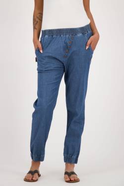 Cooler Denim-Look für Damen - Die Hose AlexisAK DNM Dunkelblau von alifeandkickin