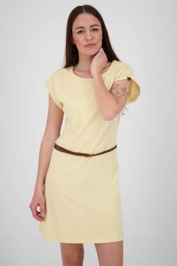 Damen Freizeitkleid ElliAK A - Weiche Jerseyqualität mit figurbetonter Passform Gelb von alifeandkickin
