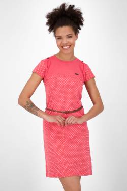 Damen Jerseykleid LeoniceAK B - Verspielter Pünktchen-Print für den Sommer Rot von alifeandkickin