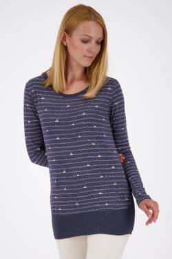 Damen-Langarmshirt ConnyAK B farbenfroh und klassisch Dunkelblau von alifeandkickin