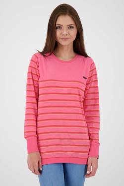 Damen Langarmshirt LeonieAK - Stylische Streifenmuster Pink von alifeandkickin