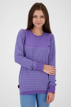 Damen Langarmshirt LeonieAK - Stylische Streifenmuster Violett von alifeandkickin