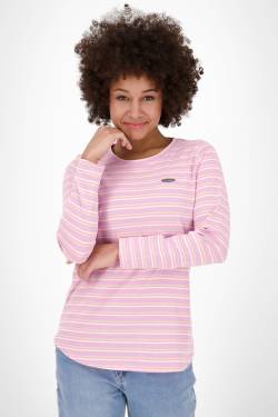 Damen Longsleeve LeaAK Z mit modischen Streifen Pink von alifeandkickin