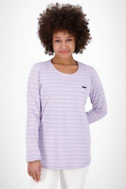 Damen Longsleeve LeaAK Z mit modischen Streifen Violett von alifeandkickin