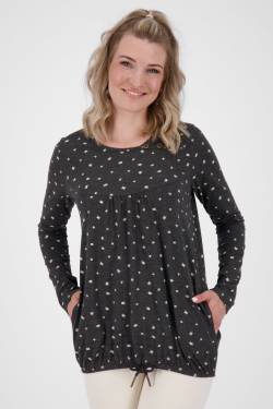 Das neue MiaAK B Langarmshirt für Damen mit trendigem Muster Schwarz von alifeandkickin