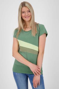 Eyecatcher Damen-T-Shirt CleaAK im Color-Streifen-Design Grün von alifeandkickin