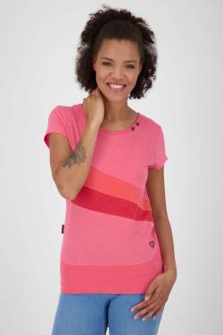 Eyecatcher Damen-T-Shirt CleaAK im Color-Streifen-Design Pink von alifeandkickin