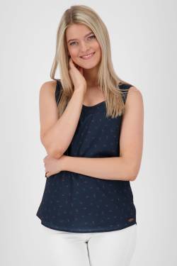 GiuliaAK B Bluse mit Muster - Leichter Sommer-Look für Damen Dunkelblau von alifeandkickin